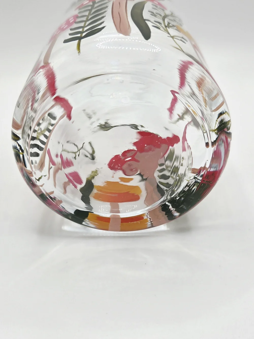 Hand-Painted Mushroom Glass Tumbler - Stylish Coffee & Tea Accessory